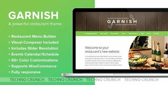Themeforest : Garnish - A WordPress Theme for Restaurants