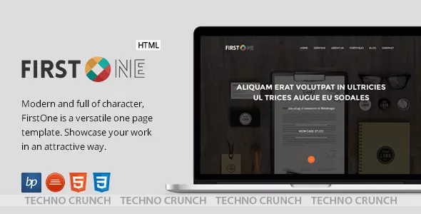 Themeforest : FirstOne - Responsive One Page HTML5 Template
