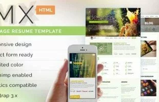 Themeforest : IMX - Responsive HTML5 Resume Template