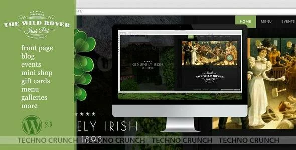 Themeforest : The Wild Rover–WP Theme For Irish Pubs