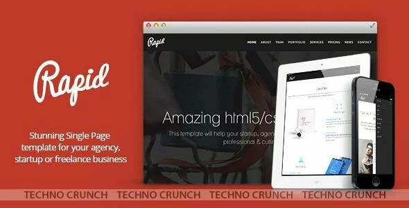 Themeforest : Rapid - One Page Multipurpose Template