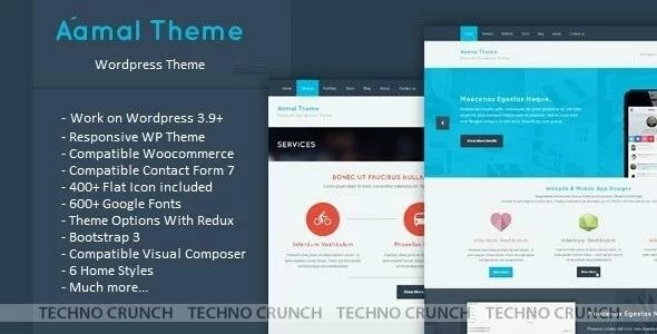 Themeforest : Aamal - Responsive Multipurpose Wordpress Theme