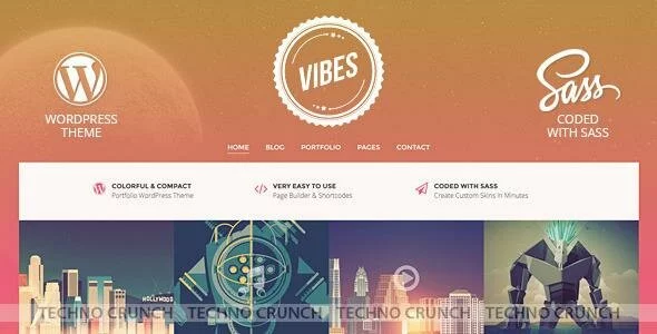 Vibes - Colorful Compact Portfolio (WordPress)