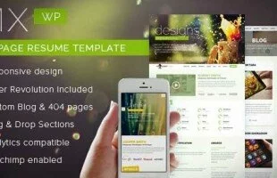 IMX - Responsive CV Resume Personal Portfolio WordPress Theme